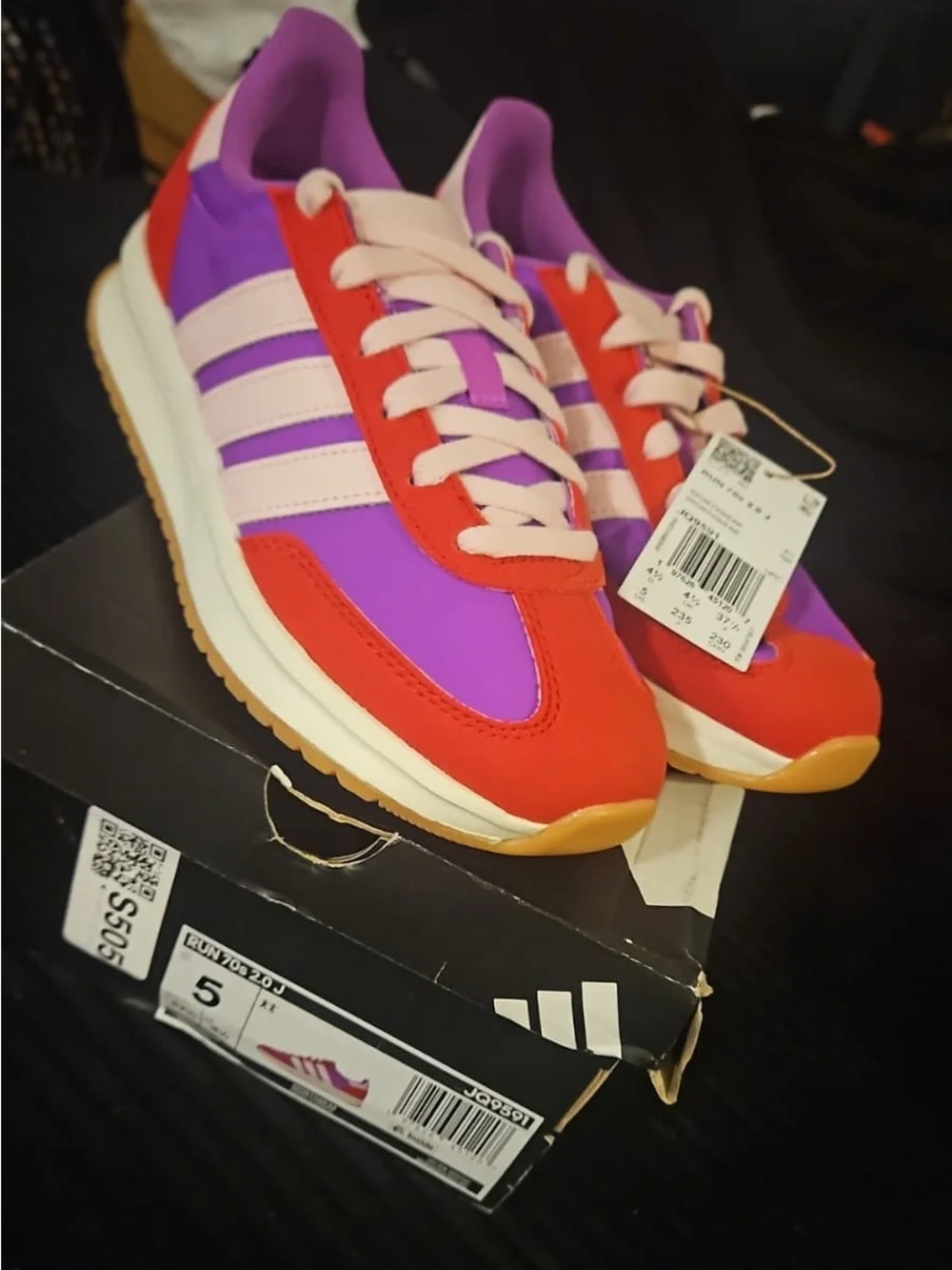 Adidas Women's Purple, Red & Pink Retro Runner Sneakers